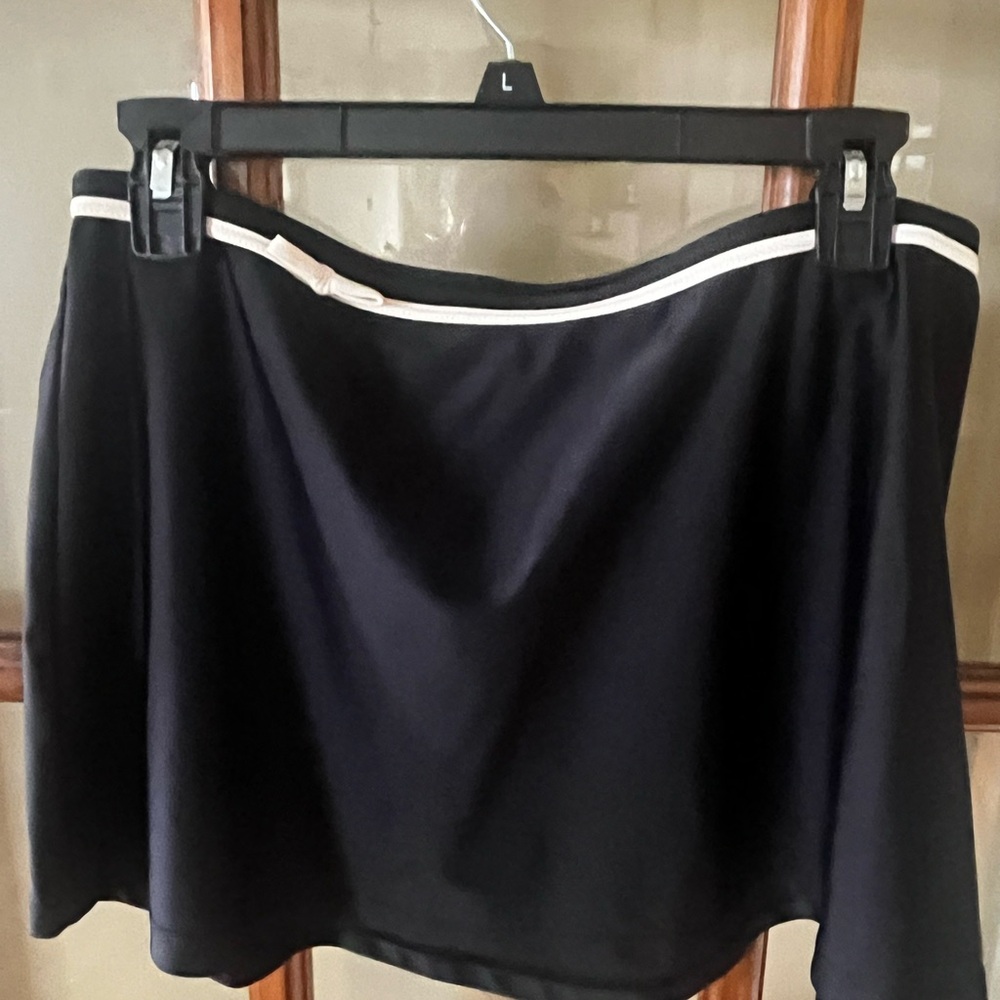Black Skirt with White Trim swimsuit skirt,